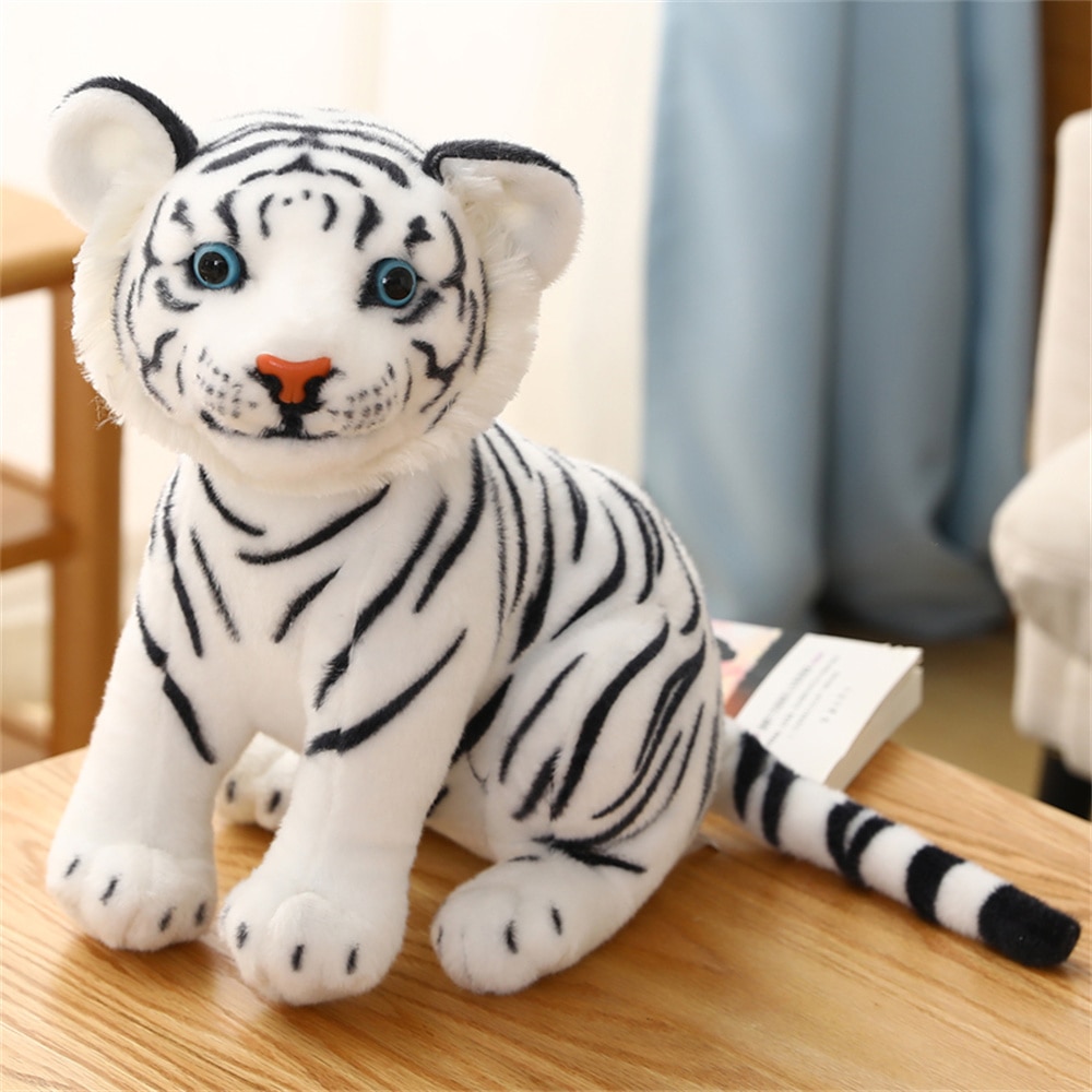 23-33cm Simulation Baby Tiger Plush Toy Stuffed Soft Wild Animal Forest Tiger Pillow Dolls For Children Kids Birthday Gift