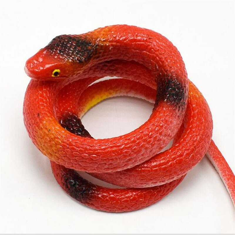 reative gift Realistic Soft Rubber Toy Snake Safari Garden Props Joke Prank Gift About 75cm Novelty and Gag Playing Jokes Toy