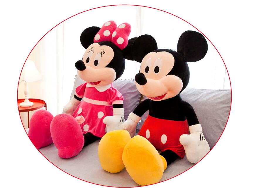 40/50cm Mickey Mouse Minnie Plush Dolls Animal Stuffed Toys Birthday Christmas Gift for Kids