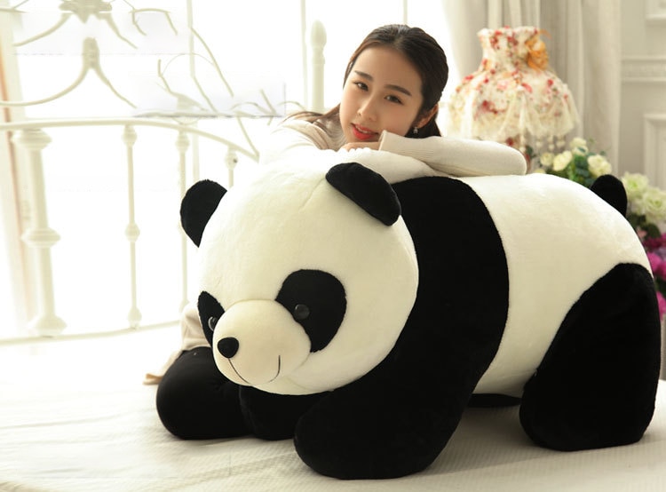 Cute Baby Big Giant Panda Bear Plush Stuffed Animal Doll Animals Toy Pillow Cartoon Kawaii Dolls Girls Lover Gifts WJ151