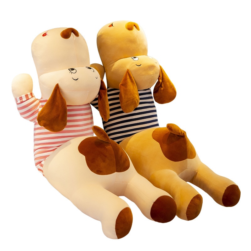 50-100cm new soft body couple striped big dog dog doll home decoration sofa pillow children girl holiday gift toys WJ052