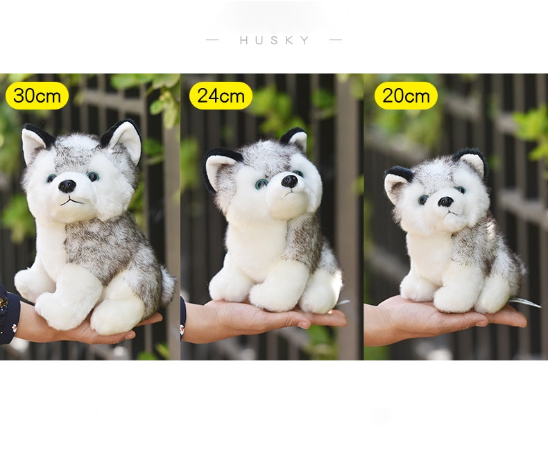 20-30cm cute husky dog plush toy wolf soft stuffed animal cute plush kawaii children doll fluffy birthday gift child boy WJ131