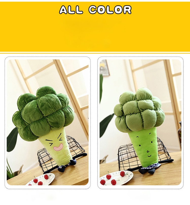1pc 55 / 65cm cartoon vegetable plush toy creative broccoli plush pillow children soft stuffed toys children birthday gift WJ126