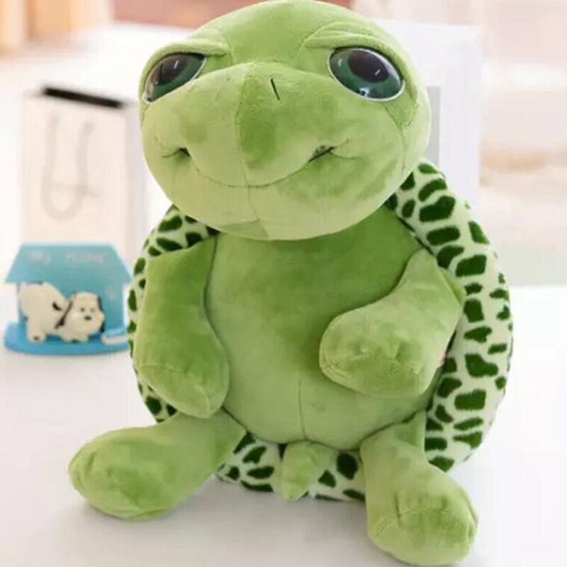 Kids Toys 2021 Cute Baby Super Green Big Eyes Stuffed Tortoise Turtle Animal Plush Baby Toy Gift Hot 20CM