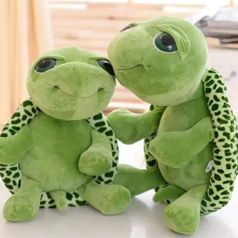 Kids Toys 2021 Cute Baby Super Green Big Eyes Stuffed Tortoise Turtle Animal Plush Baby Toy Gift Hot 20CM