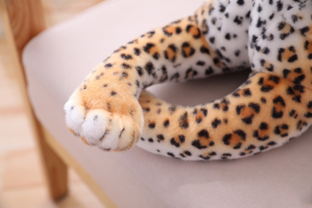30-120cm Giant Black Leopard Panther Plush Toys Soft Stuffed Animal Pillow Animal Doll Yellow White Tiger Toys For Children