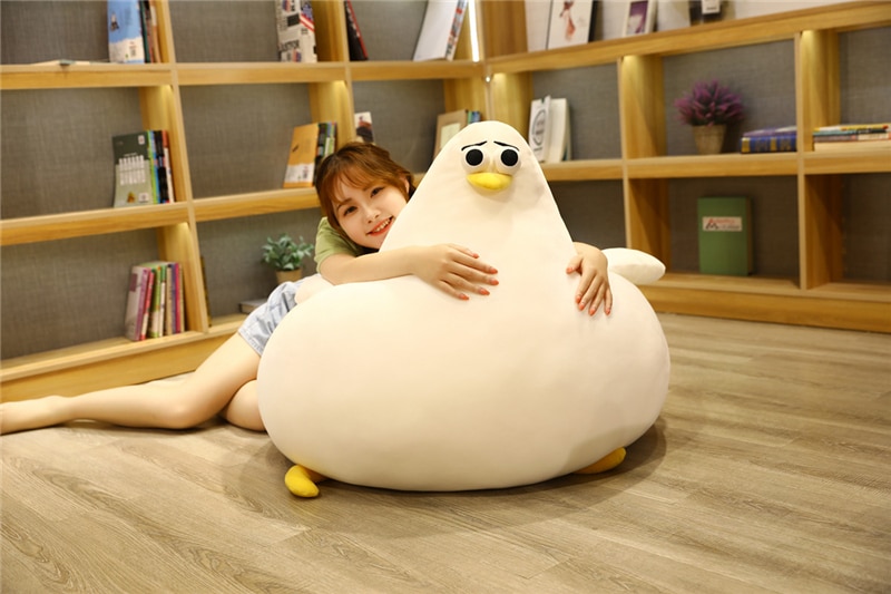 85cm Giant Round Soft Penguin Plush Pillow Fluffy Lazy Sofa Living Room Decoration Nice Plush Toy for Kids Surprise Gift