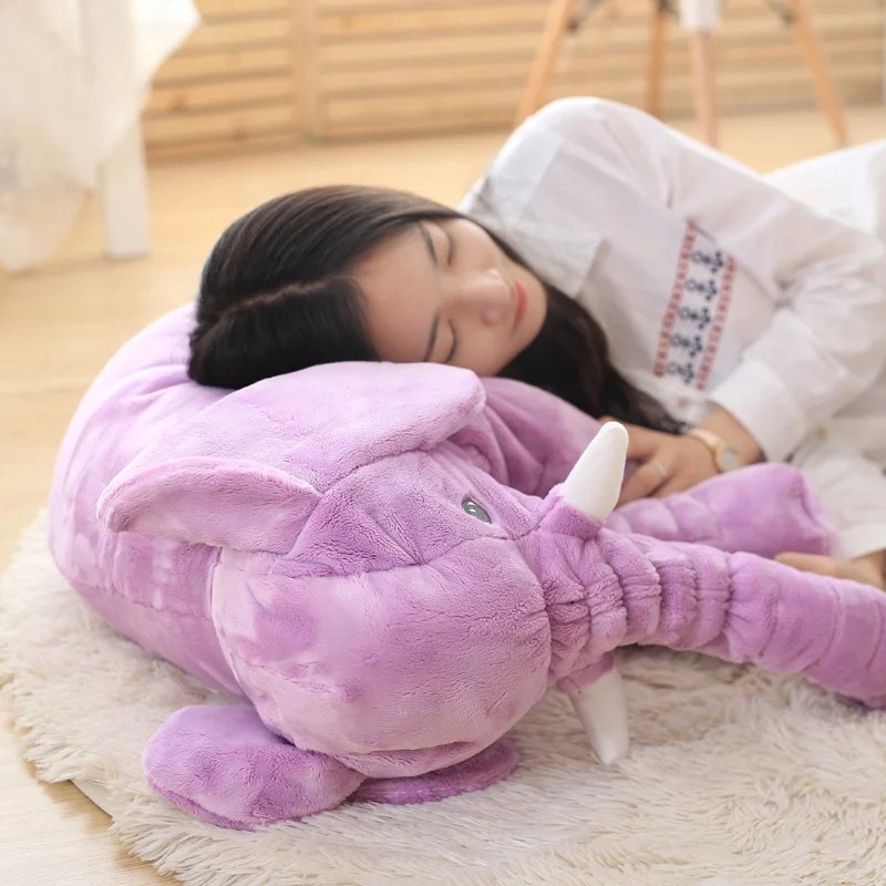 Cartoon 40cm Large Plush Elephant Toy Kids Sleeping Back Cushion stuffed Pillow Doll Baby Birthday Gift for