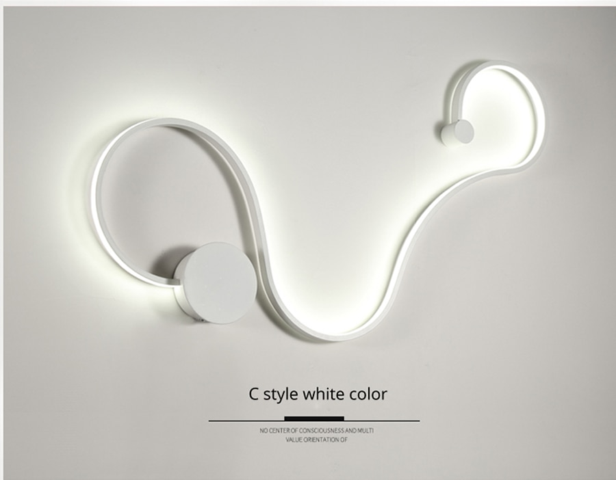 Modern Wall Lamps for bedroom study living balcony room Acrylic home deco in White black iron body sconce led lights Fixtures