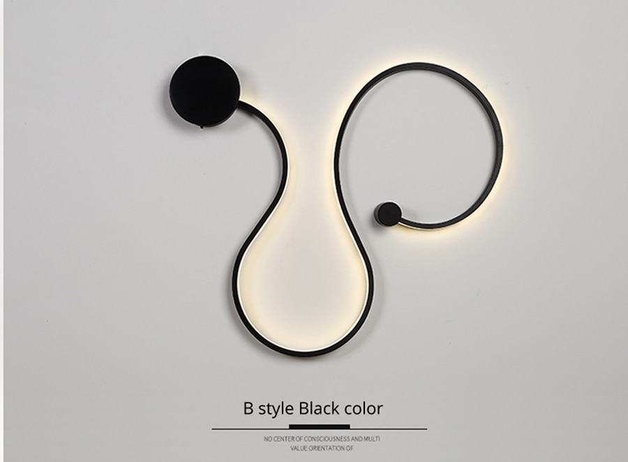 simple creative wall lamps with white or balck color for bedroom bedside decoration Nordic designer living room corridor hotel