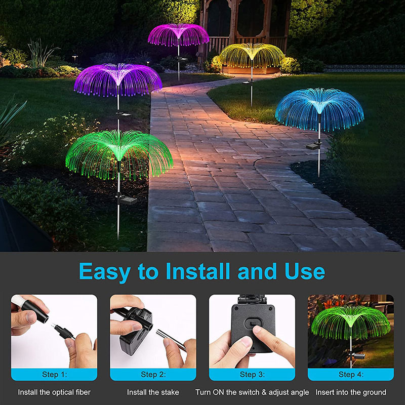 7 Color Solar Led Jellyfish Lamp Waterproof Christmas Lights Outdoor For Garden Patio Decoration Flash Pathway Flowers Light