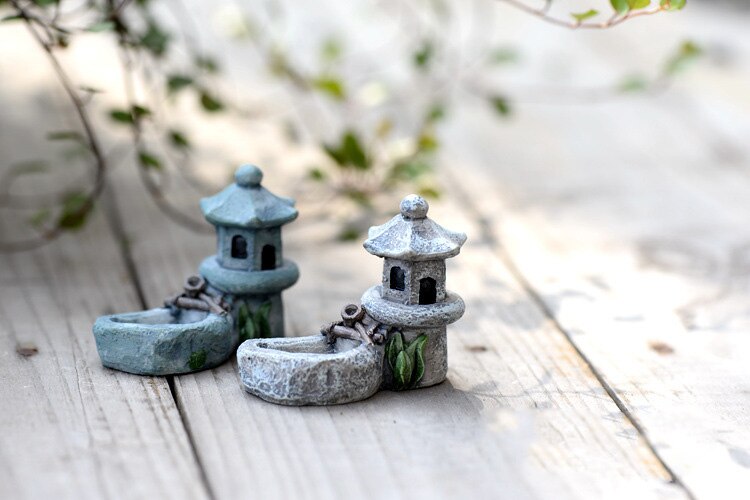 Pool Tower House Fence Figurine Micro Landscape