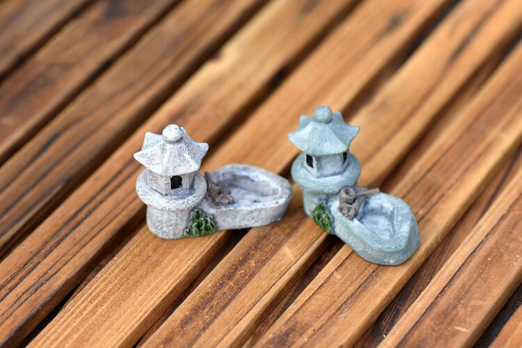 Pool Tower House Fence Figurine Micro Landscape