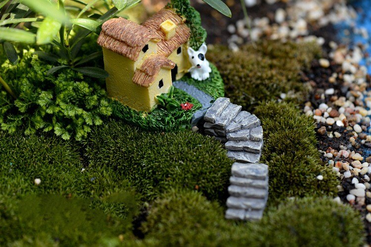 Stone Stairs Figurine Micro Landscape Statue Home Decor Resin Craft Miniature Fairy Garden Decoration Accessories Modern Gift