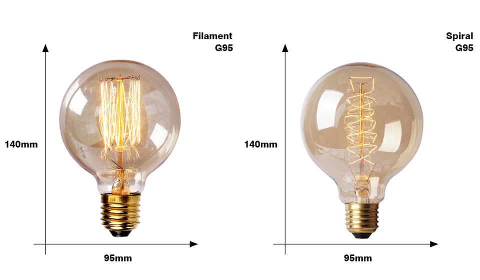 Edison Bulb E27 220V 40W ST64 G80 G95 T10 T45 A19 Retro Ampoule Vintage Incandescent Bulb edison Lamp Filament Light Bulb Decor