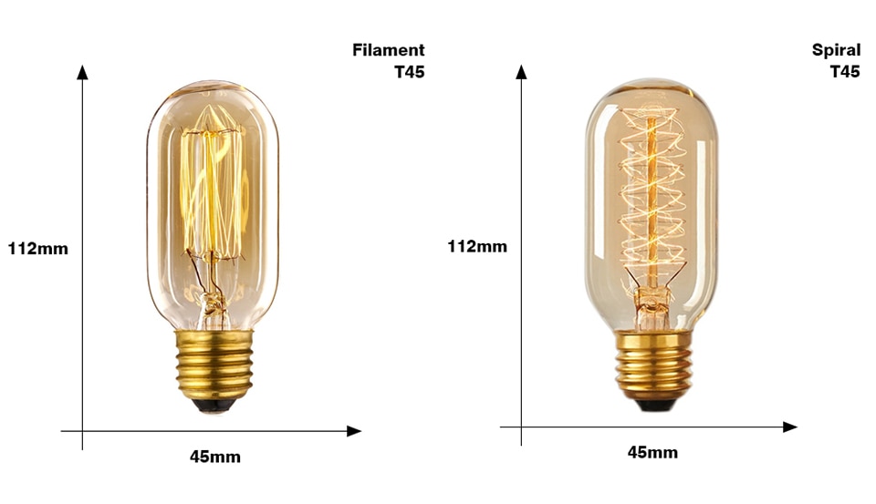 Edison Bulb E27 220V 40W ST64 G80 G95 T10 T45 A19 Retro Ampoule Vintage Incandescent Bulb edison Lamp Filament Light Bulb Decor