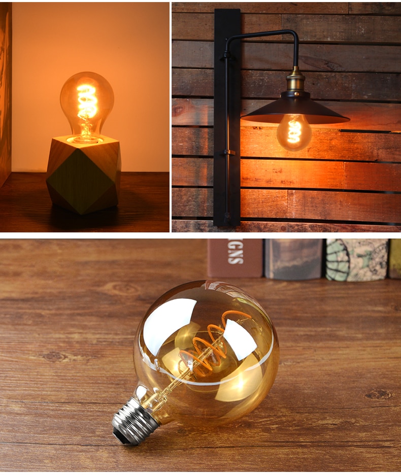 3D LED Lamp Edison Light Bulb Vintage Decoration E27 110V 220V LED Filament lamp Copper Wire String Replace Incandescent Bulb