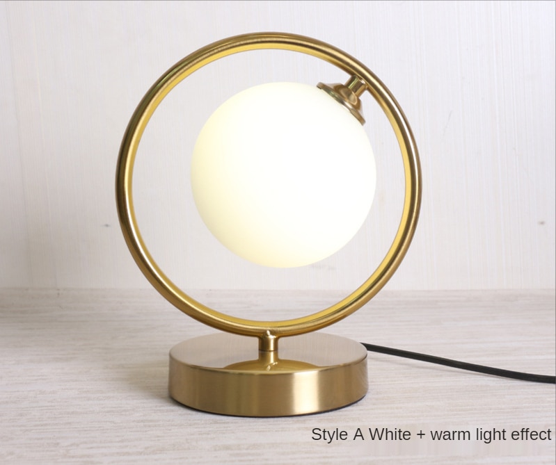 Modern LED Table Lamps Gold Glass