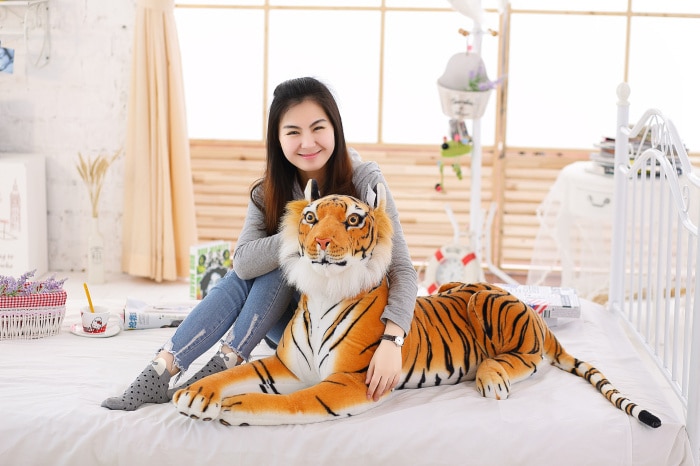 30-120cm Big Leopard Panther Plush Toys Soft Stuffed