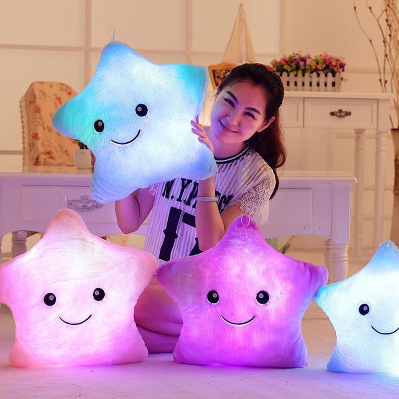 34CM Creative Toy Luminous Pillow Soft Stuffed Plush Glowing Colorful