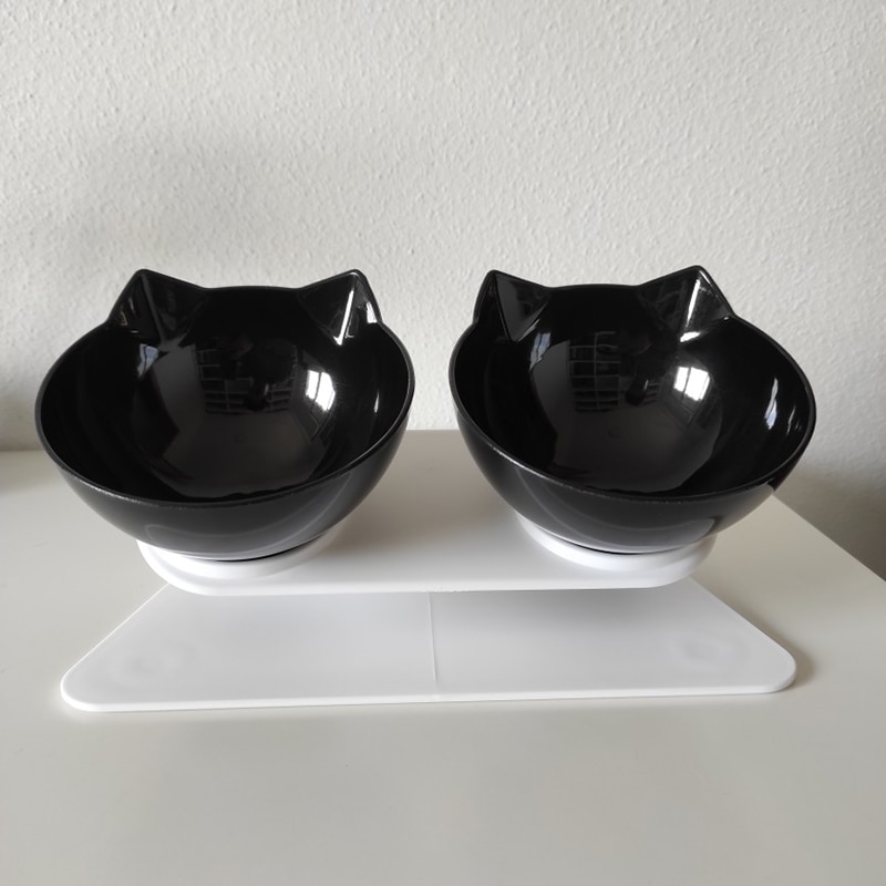 Non-Slip Double Cat Bowl Dog Bowl With Stand