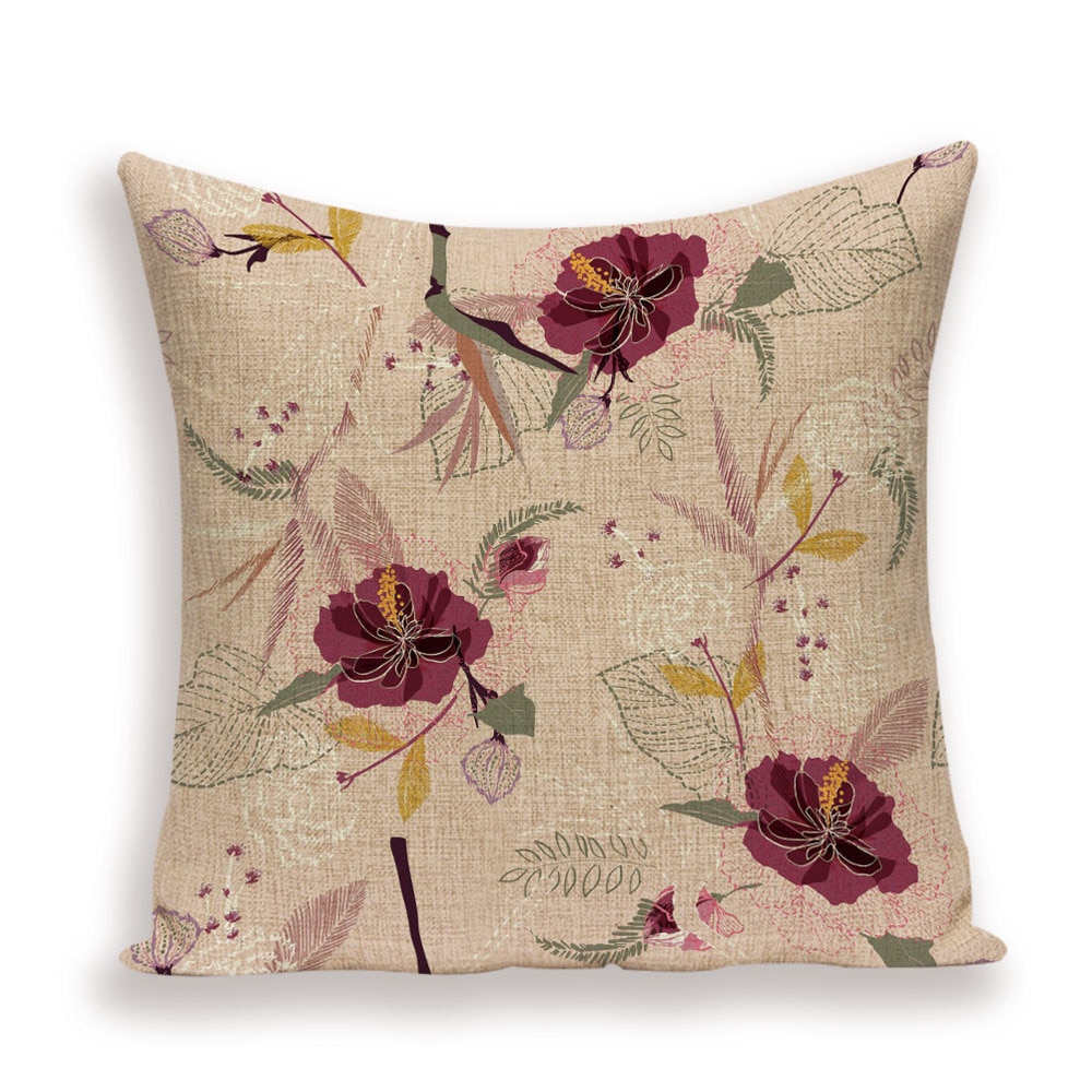 Farmhouse Decor Pillows Cases Boho Pillow Covers Floral Geometric Flowers (Only covers)
