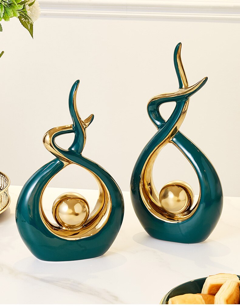 Nordic home decor figurines for interior living room ceramics