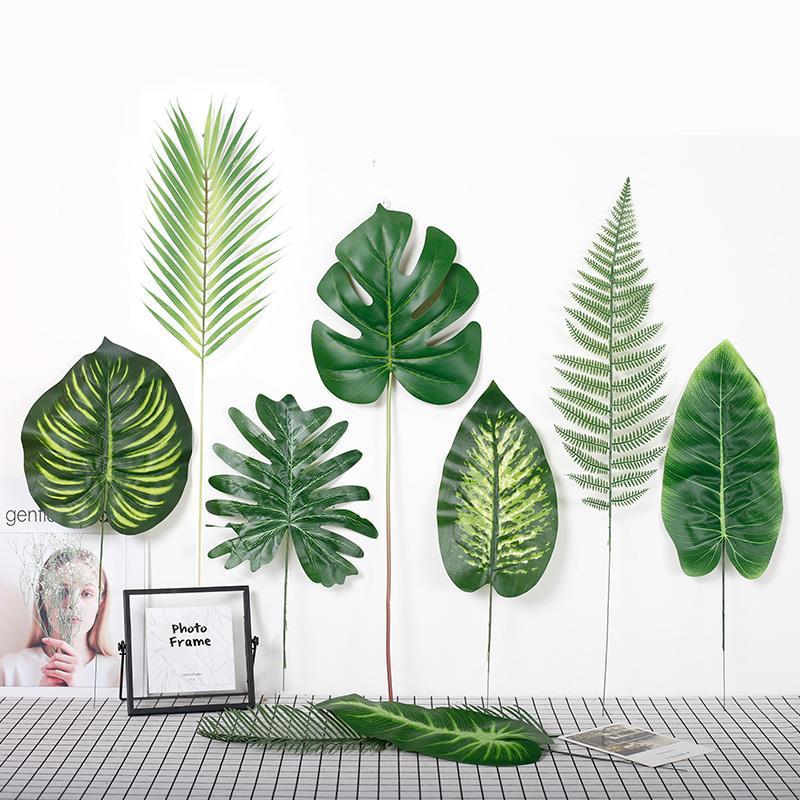 39 Styles Large Green Artificial Tropical Palm Tree Monstera Leaves