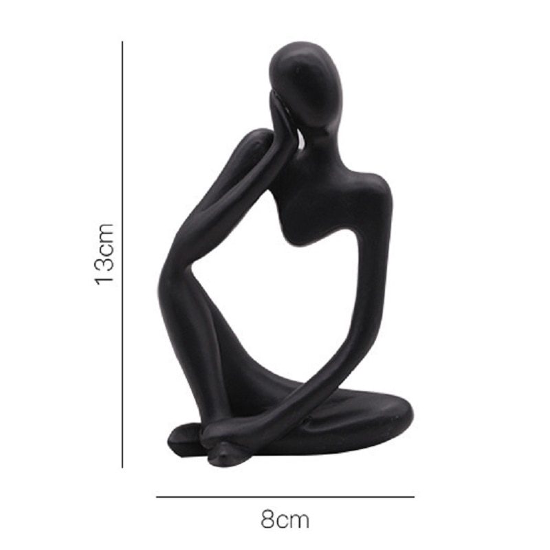 Thinker Statue Abstract Figure Sculpture Small Ornaments Resin Statue