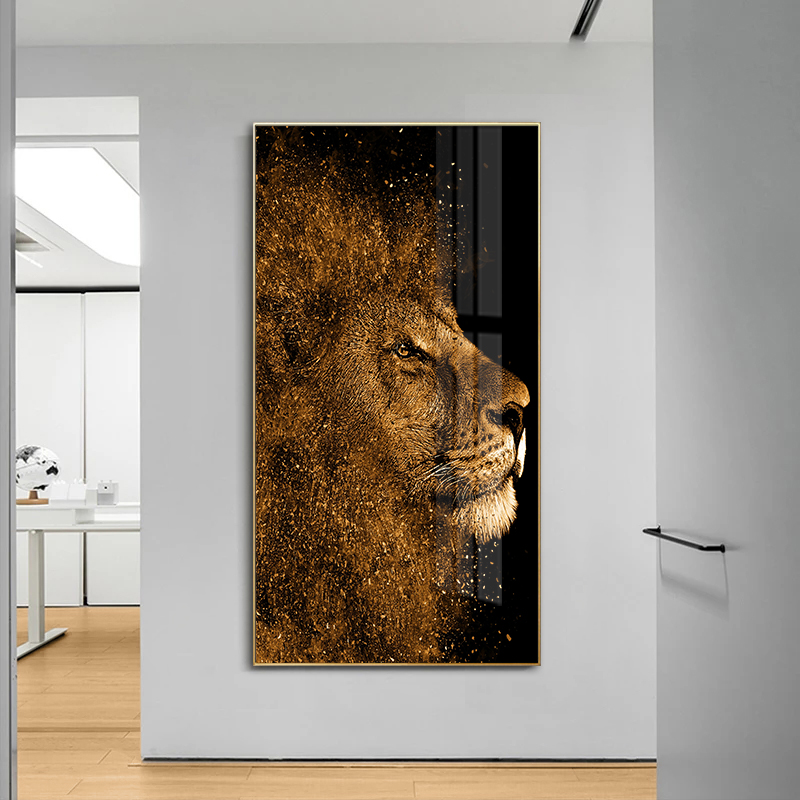 Prints Lion tiger Butterfly Canvas Painting Wall Art