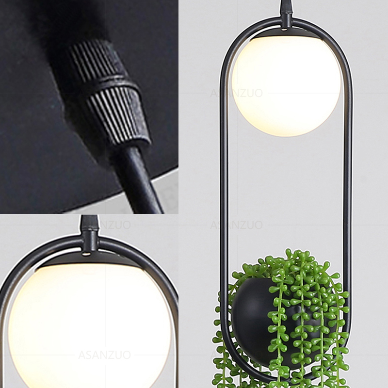 Plant pendant lights creative living (Without bulb)