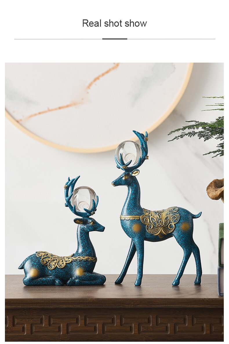 Deer Sculpture Resin Statue Ornament