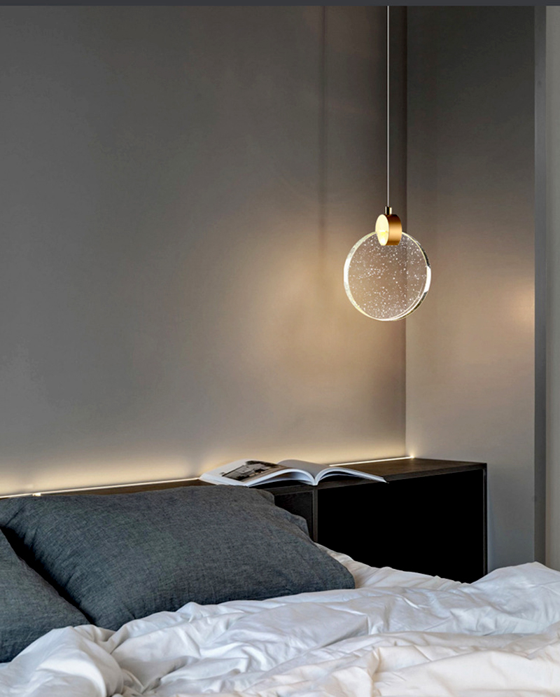 Crystal LED pendant lamp Bedside home decor