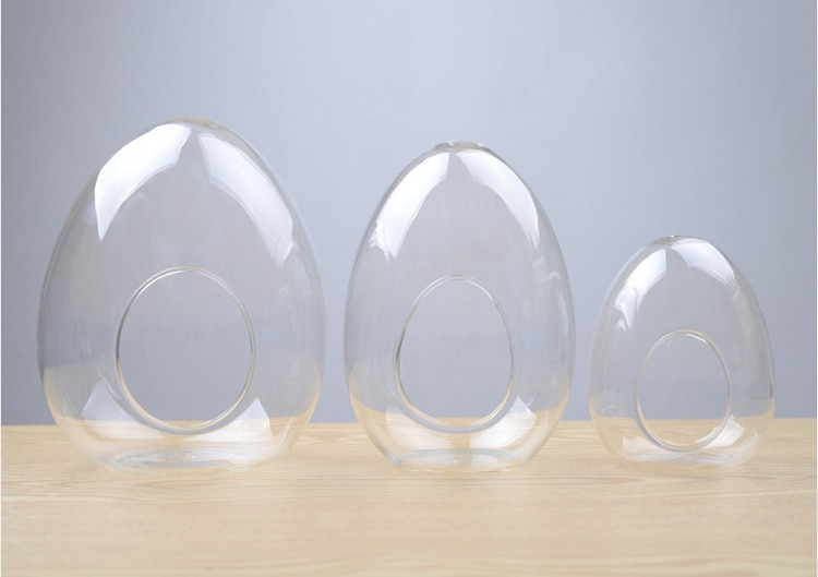 1PC Creative egg-shaped bottles Vase Hydroponic Micro Landscape(just the bottle)