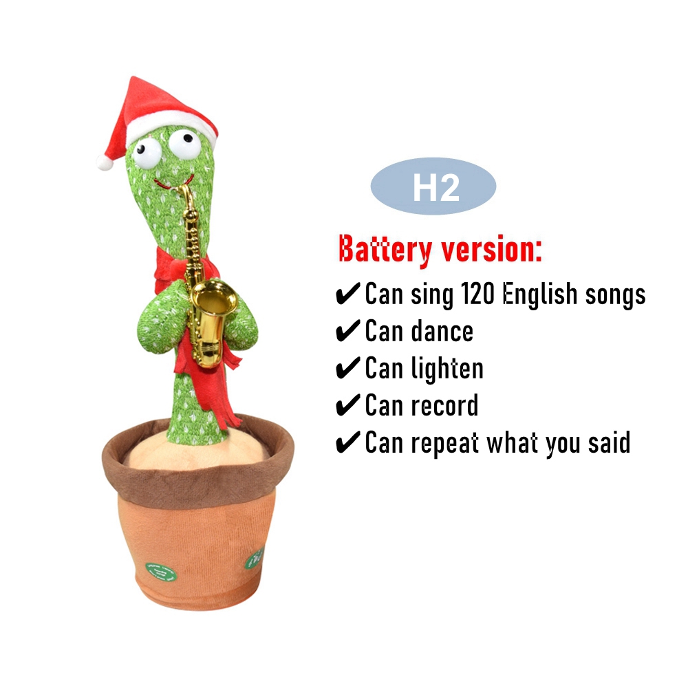 Dancing Cactus Repeat Talking Toy Electronic Plush