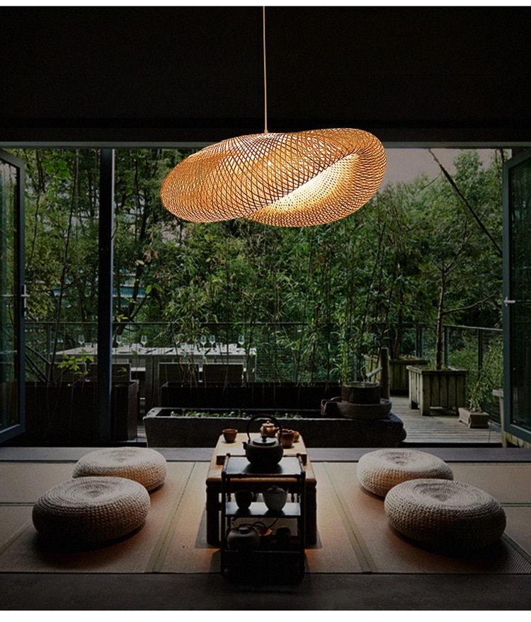 Modern bamboo pendant lights (no bulb)