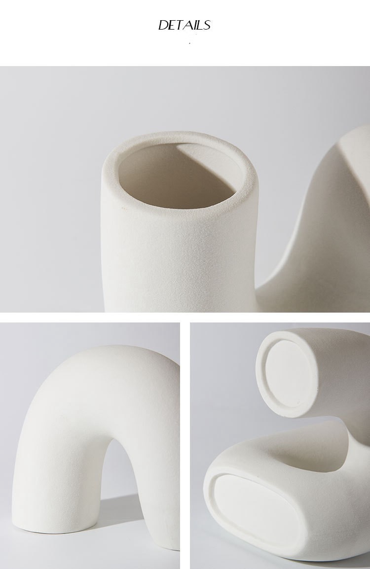 Ceramic Vase Modern Art Flower Pot (no flowers)