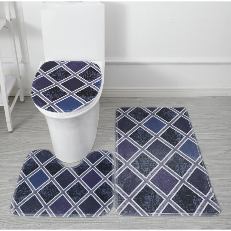 3Pcs/Set Bathroom Carpet Set Non-slip