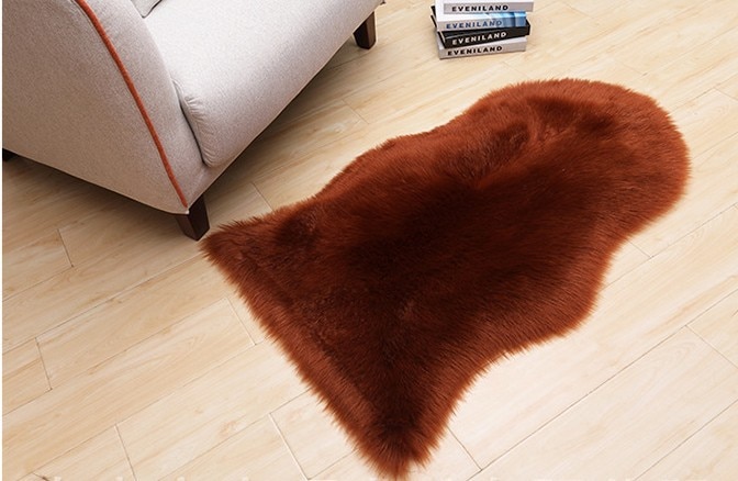 Soft Sheepskin Bedroom Carpet Long Hair