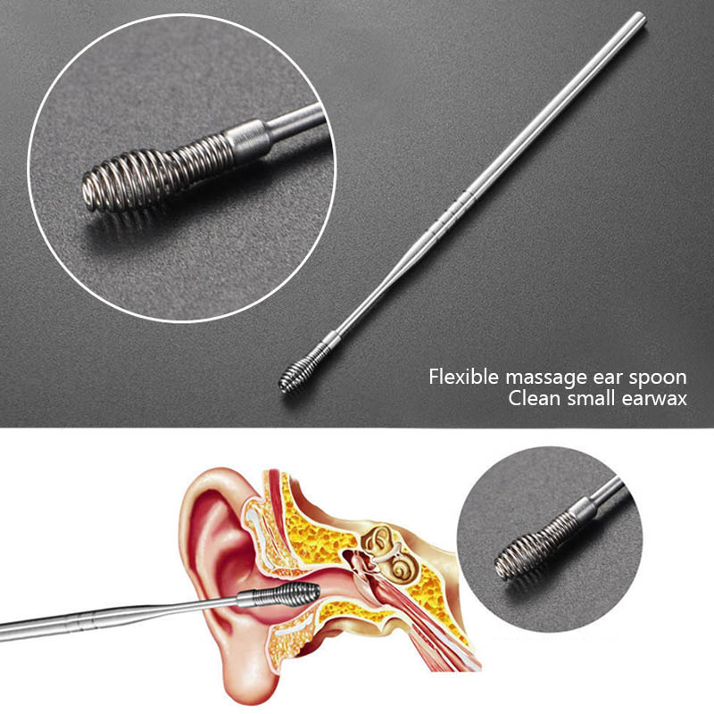 6Pcs/set Ear Wax Pickers Stainless Steel Earpick Wax Remover ear cleaner