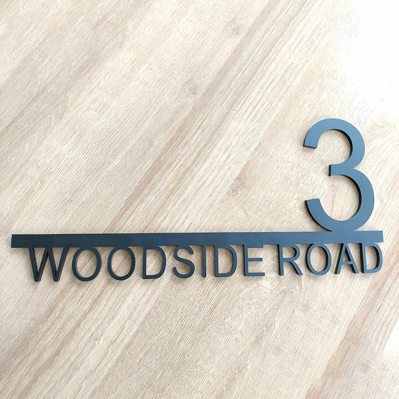 Modern Custom Residential Sign Address Plaque Outdoor Mailbox House Number