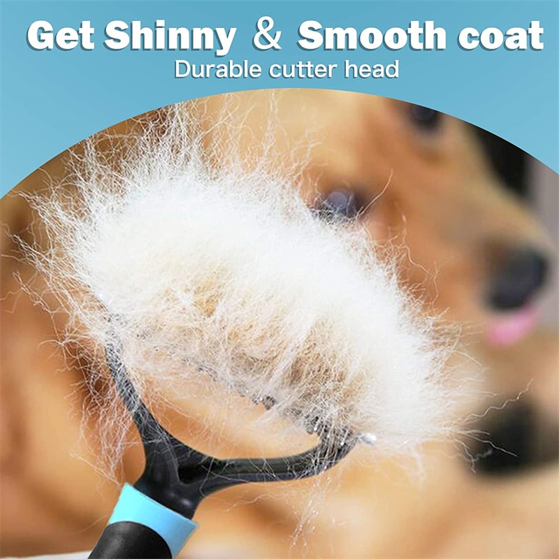 Professional Pet Deshedding Brush 2 Sided Puppy Grooming Tools