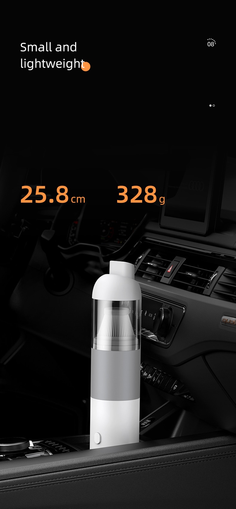 Portable Car Vacuum Cleaner Rechargeable Handheld