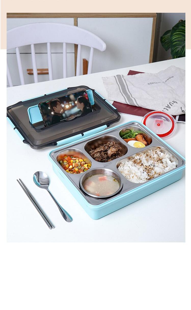Stainless Steel Lunch Box with Compartments