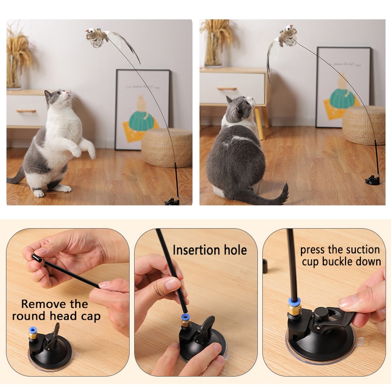 Simulation Bird interactive Cat Toy Funny Stick Toy for Kitten