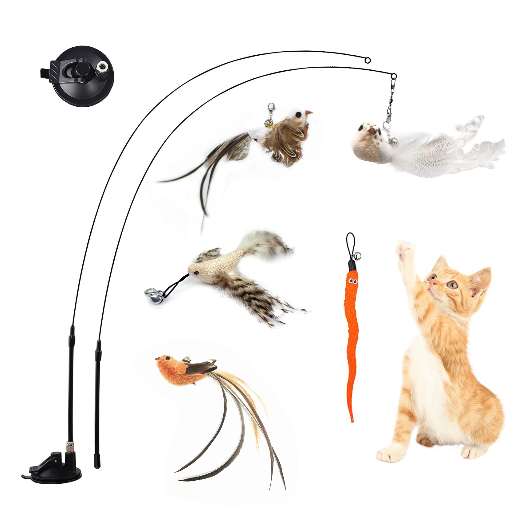 Funny Simulation Bird Interactive Toy for Kitten