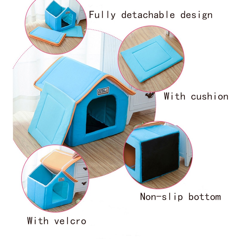 Winter Pet House Bed With Soft Cushion