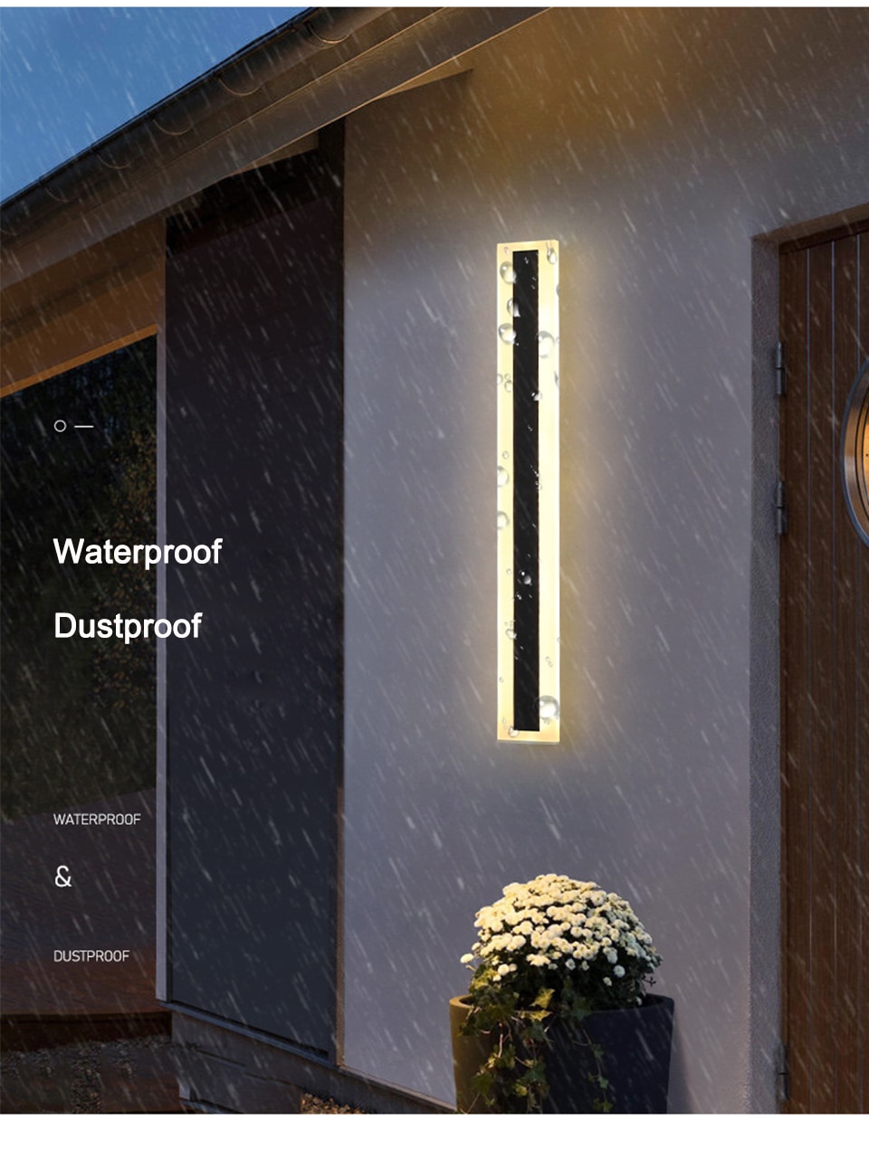 Modern LED Waterproof IP65 Long wall lamp 110V 220V