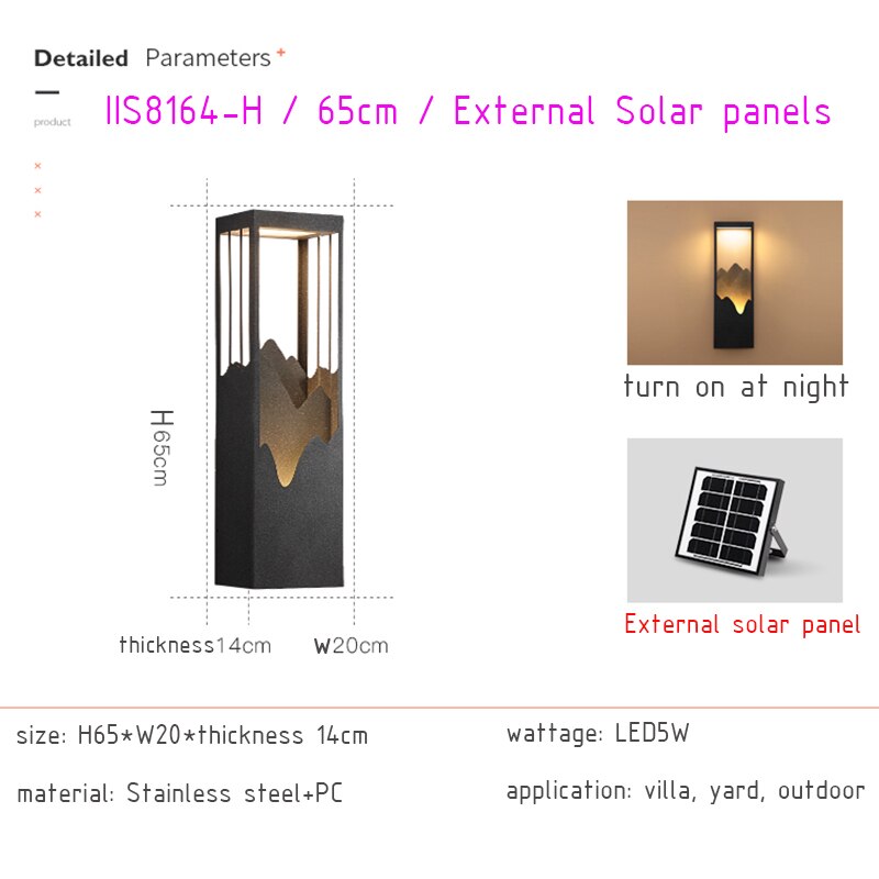 H65cm solar panel A