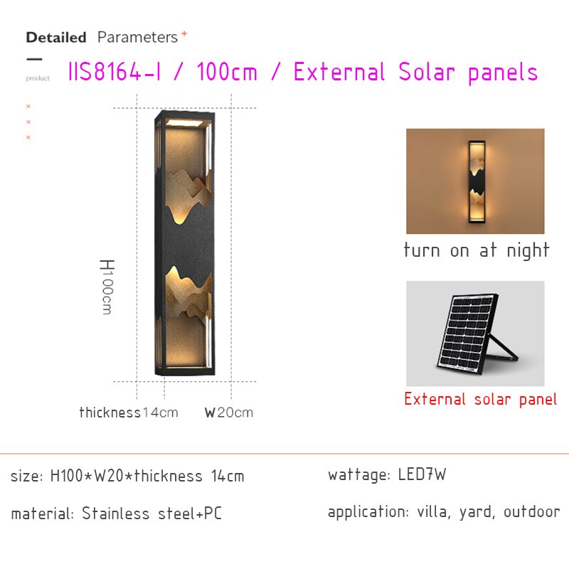 H100cm solar panel